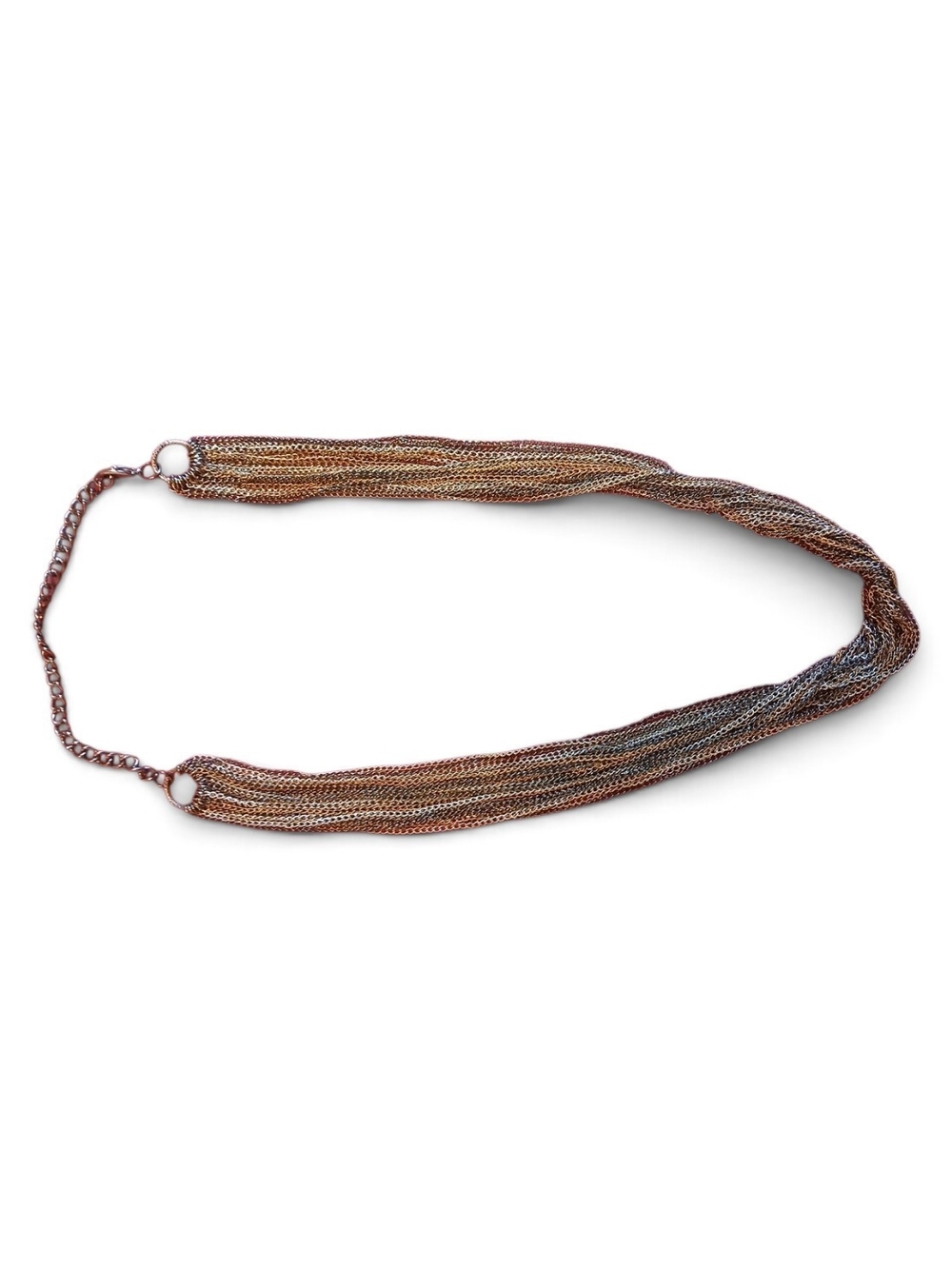 Multistrand Mixed Metal Chain Necklace